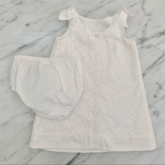 Janie and Jack Embroidered White Dress - Picture 2 of 12